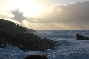 light pouring over the Atlantic Ocean