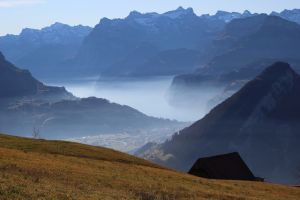 fog in the Alps