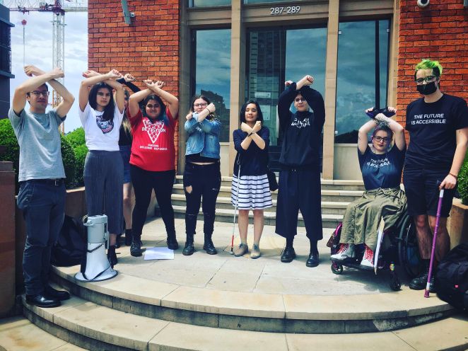 Crips Against The Camps protest